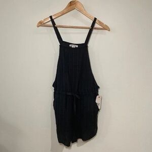 Billabong Black Striped Jumpsuit